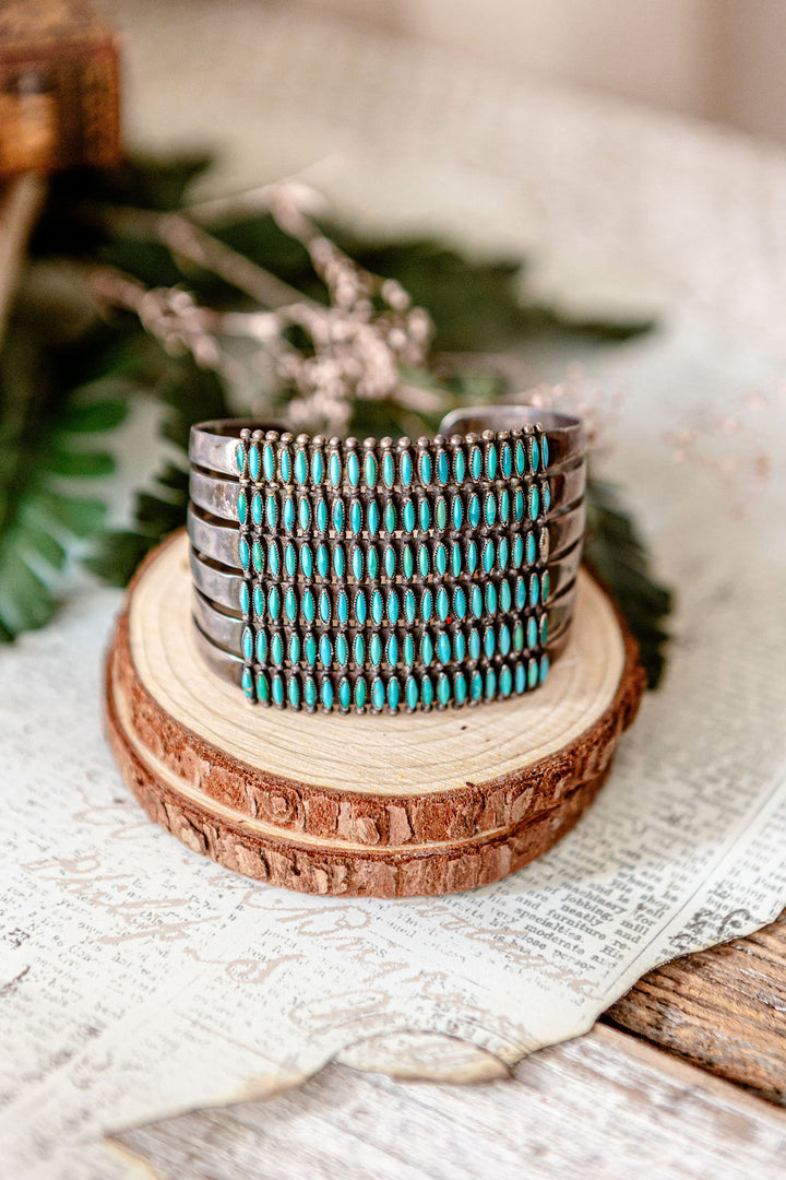 Zuni Turquoise Row Cuff