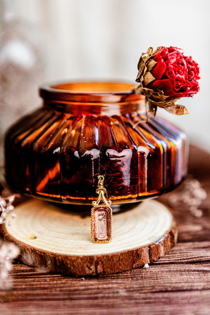 Amethyst Glass Cameo