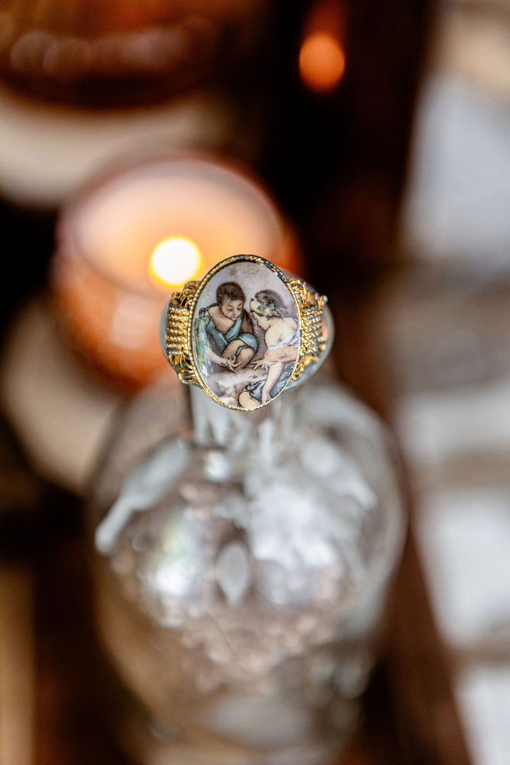 Ceramic Ring: Children Gambling