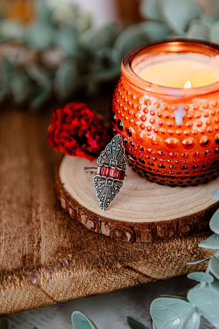 Art Deco Garnet Ring